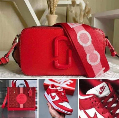 Inspired Red Bag and Shoe Set